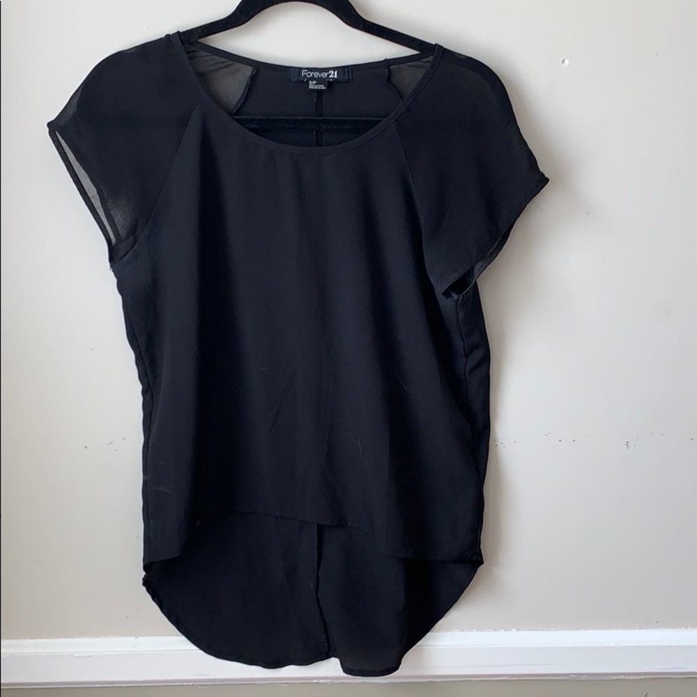 Forever 21 High Low Short Sleeve Top